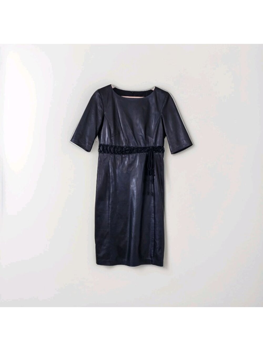 Mark Fast x Danier Black Leather Dress US 6 Bodycon Minimalist Avant Garde Edgy